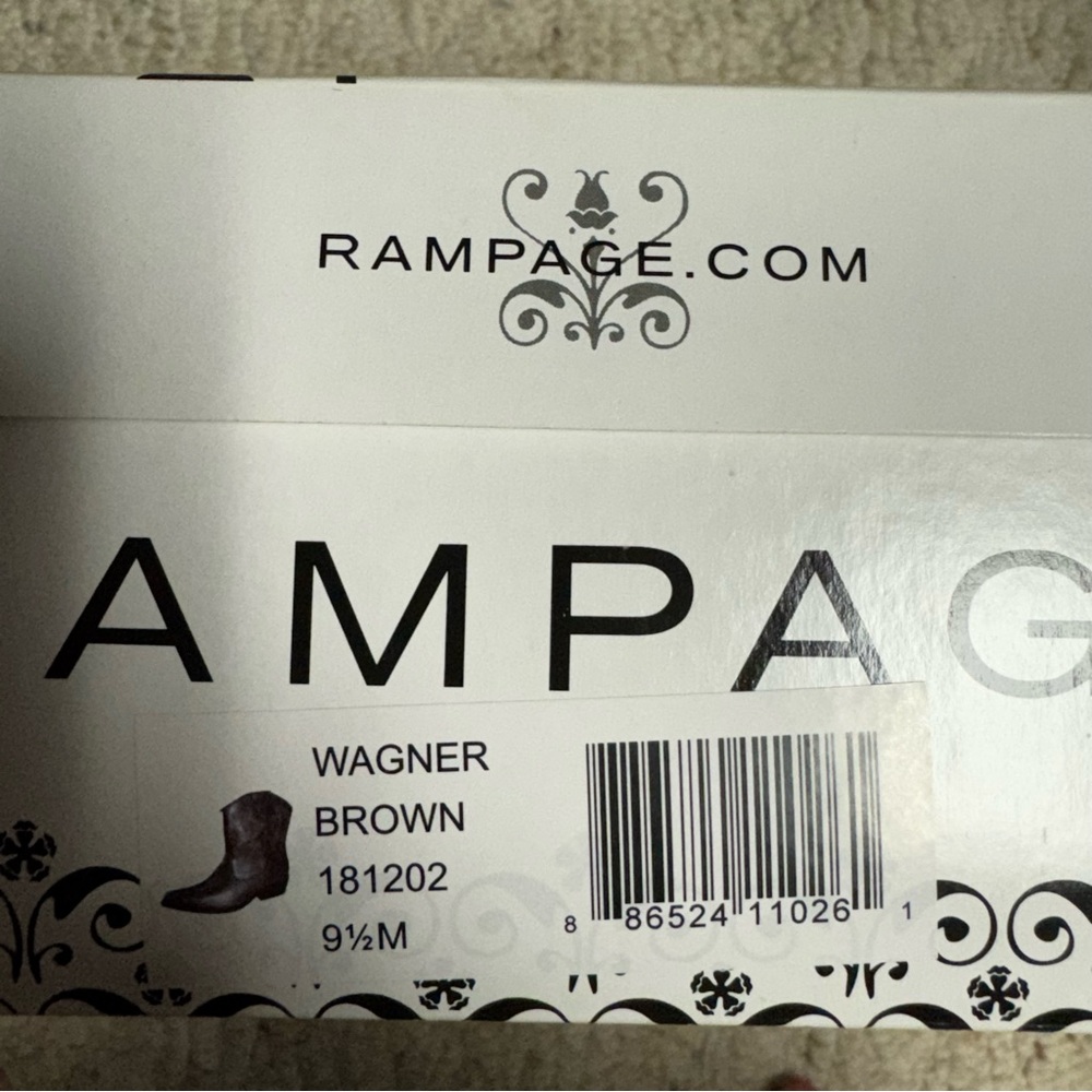 Rampage Wagner Brown Cowboy / Cowgirl Boots - Picture 4 of 4